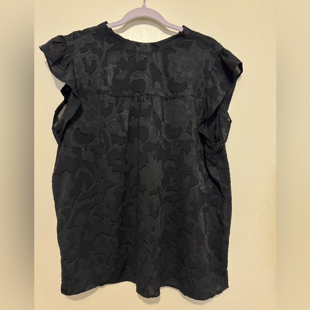 LOFT Dark Textured Blouse